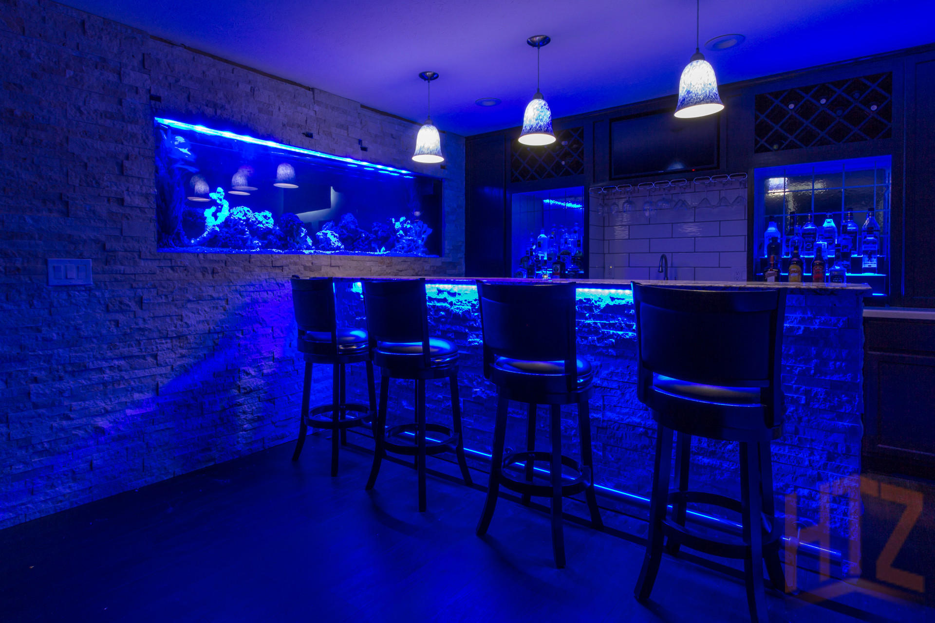 Basement Bar, Blue light