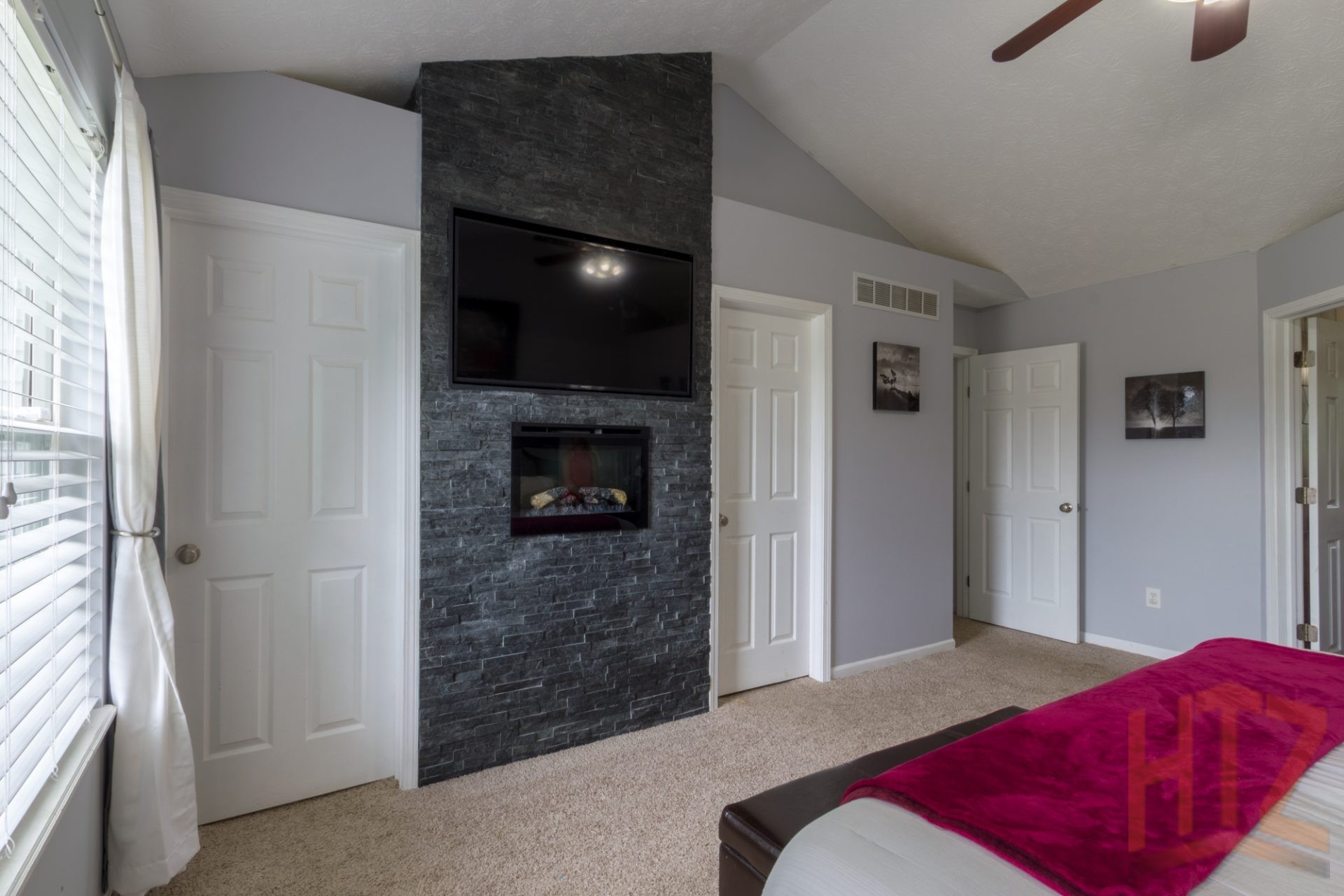 master bedroom feature wall