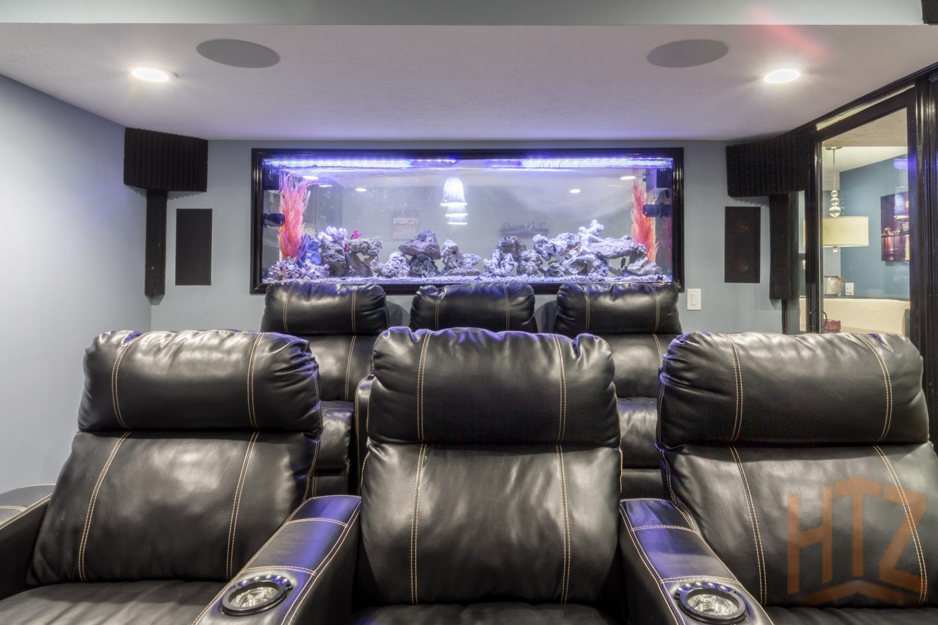 Basement theater room