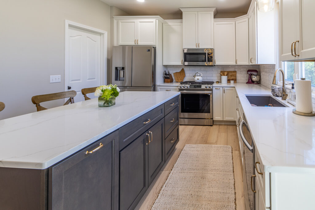Spacious and Bright Kitchen Transformation in Broadview Heights 3 cool island with masculine design