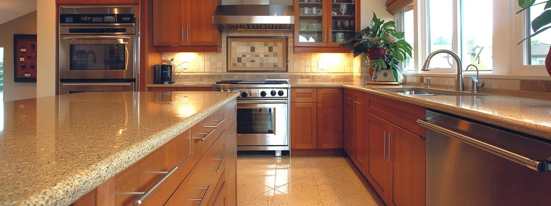 a modern kitchen with sleek cabinetry, stylish countertops, and contemporary appliances is showcased, highlighting the transformation and investment in a recent remodel, all set against a bright, inviting indoor ambiance.