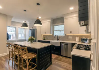 Stunning Black & White Custom Kitchen in University Hights