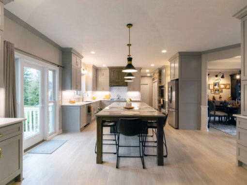 Grand Two-Tiered Kitchen Island in Independence